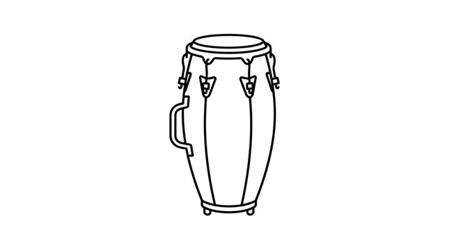 Outline conga drum illustration
