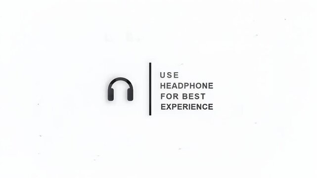 Minimalist headphone icon animation on a white background