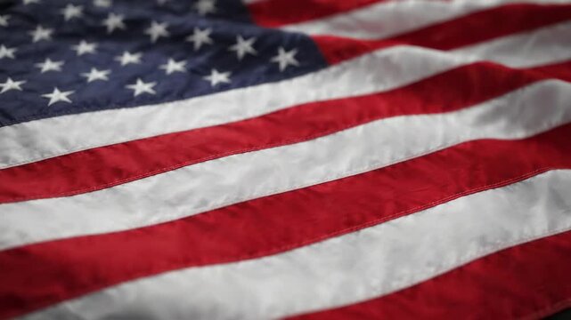 American flag waving in the wind