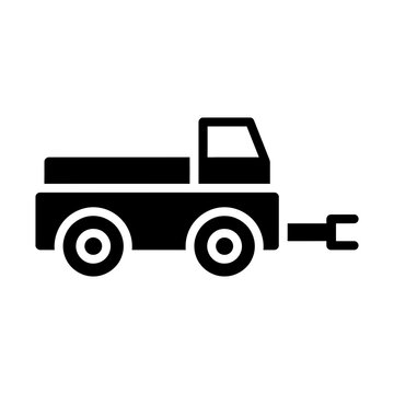 aircraft tug glyph icon