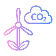 wind turbine Line Gradient Icon © darwin