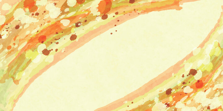 Abstract Watercolor Background With Warm Yellow And Orange Tones