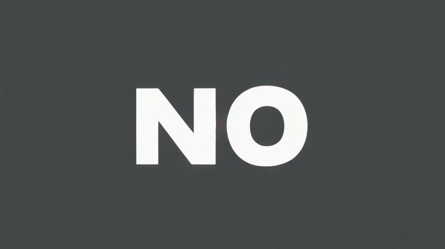 "NO" Text Appearing with Red X Mark, Clean Corporate Rejection Concept