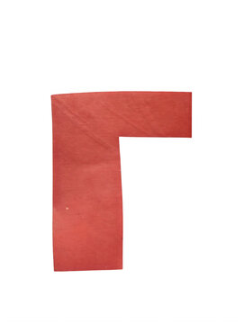 Red letter gamma in bold uppercase style isolated on transparent background