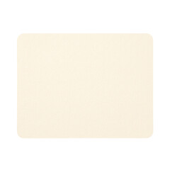Fototapeta premium Blank Cream Cardstock Sheet with Rounded Corners Isolated Element