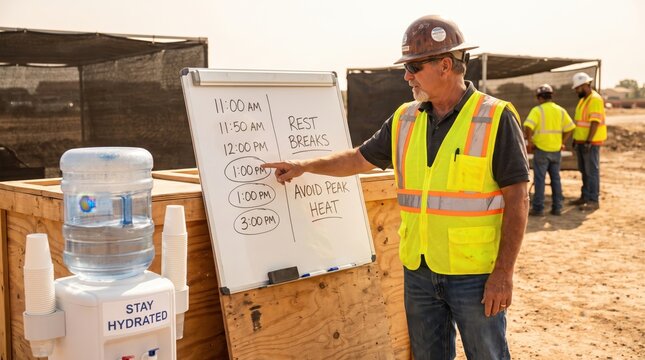 Construction Worker Explains Heatwave Safety Schedule