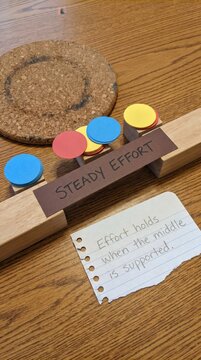 Low Attention Span Learning Tool: Steady Effort Balance Game with Colorful Discs