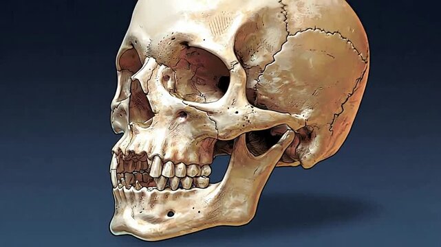 Realistic Human Skull Model for Medical and Educational Use