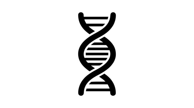 Vector illustration of dna double helix icon on a transparent background