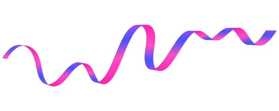 Ribbon vibrant pink for gradient wavy blue and flowing abstract white. Background design wave for shape curve line and motion 3d isolated.