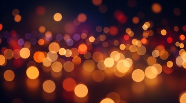 A festive, colorful, blurred background with a mix of warm and cool colors, featuring a variety of lights and reflections.