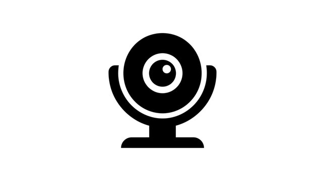 Digital camera icon for recording or streaming video calls and online communication