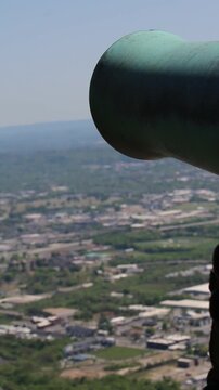 Old canon over scenic view