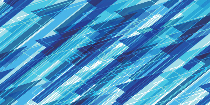 Dynamic Abstract Blue Geometric Shape Pattern Background