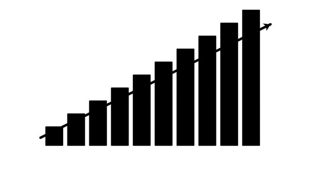 Business growth analysis illustration showing upward trends and charts.