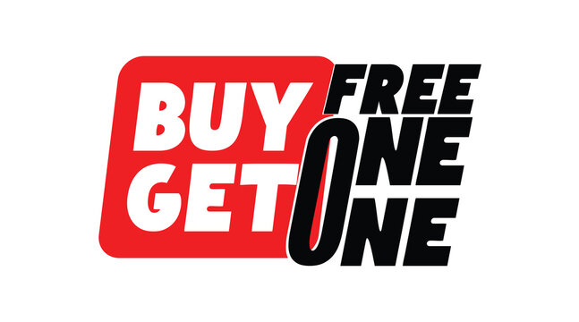 Buy One Get One Free Rounded Badge