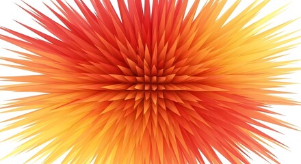 Obraz premium Vibrant abstract spiky spherical shape