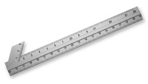 Precision Metal Ruler with Adjustable Square Head for Accurate Measurements.