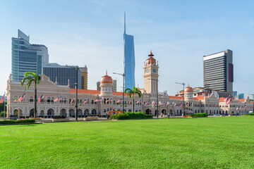 Fototapeta na wymiar Awesome view of Independence Square (Dataran Merdeka), Malaysia