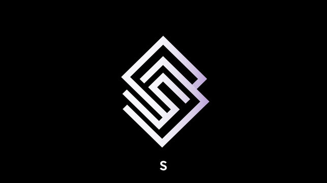 Geometric Letter S Hexagon Logo Modern 3D Cube Monogram Icon for Tech Corporate Branding