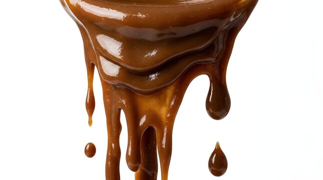 Golden Caramel Dripping Syrup Sweet Treat