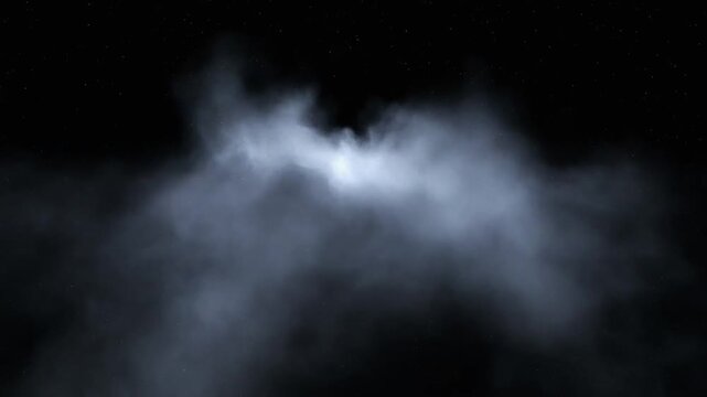 mysterious white smoke swirling in dark moody atmosphere, slow motion