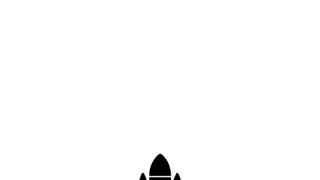Silhouette of a black paper airplane against a white background.