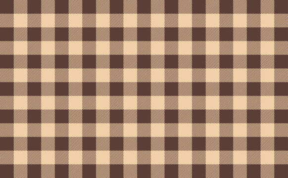 Brown gingham fabric texture 