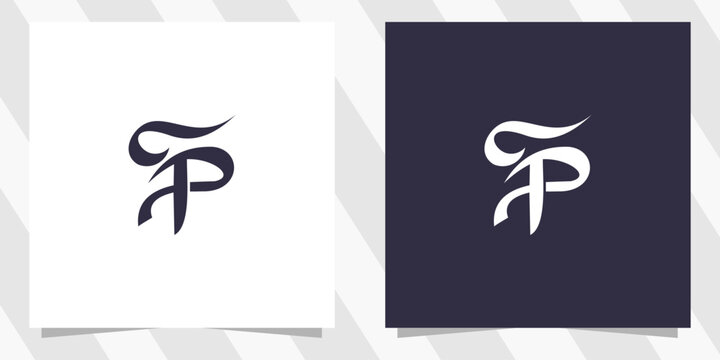 letter sp ps logo design vector