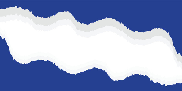 Torn blue paper vector with torn edges and space for your text.