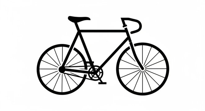 Line Drawing of a Classic Road Bike
