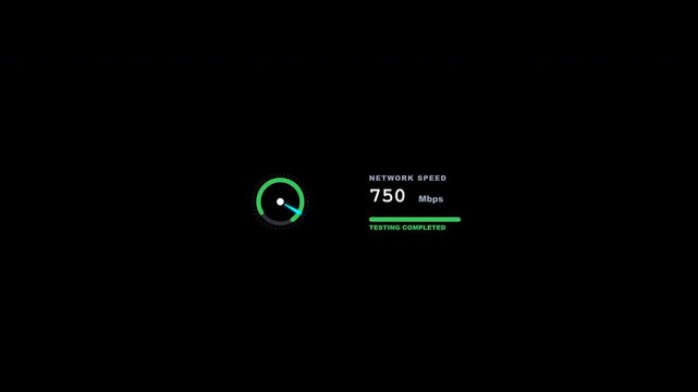 Network speed test interface showing 289 Mbps results 4k