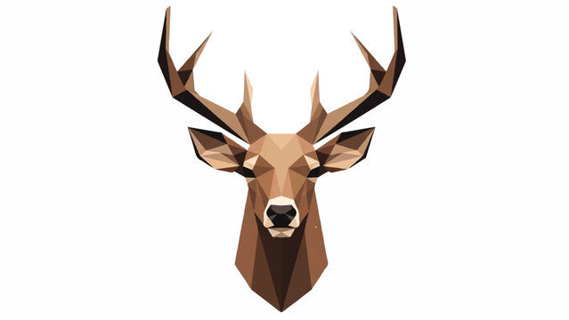 Deer Head with Antlers on Wall Mount.