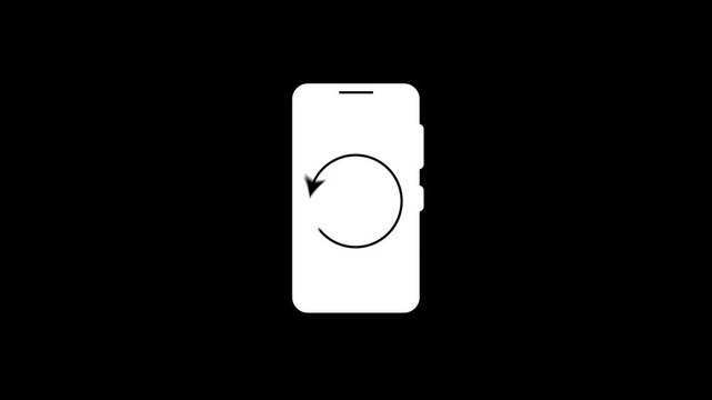 rotate your phone animation motion 2d animation isolated on transperancy background or alpha channel.