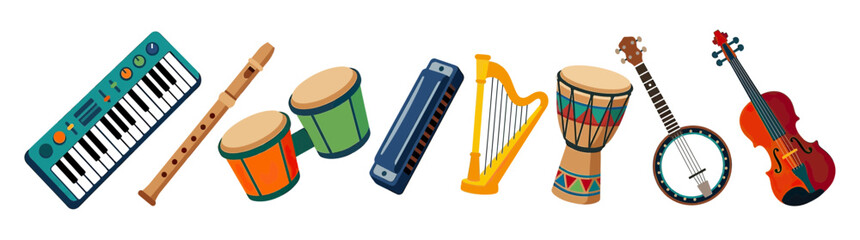 Collection of Diverse Musical Instruments © cintya