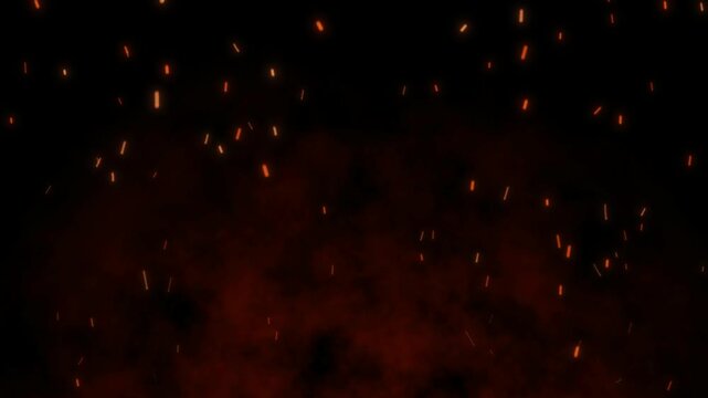 Motivational text animation with glowing embers and sparks on a dark background with creating warm inspiring atmosphere motivational quote appearing