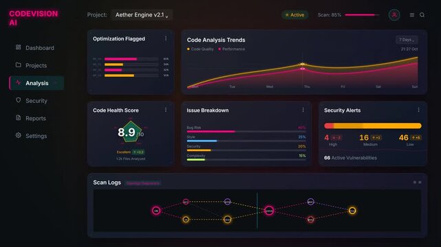 Monitoring telemetry of a semantic vector search coordinate field featuring a cosine similarity query distance clusters inside a central operations desk panel, panoramic view.