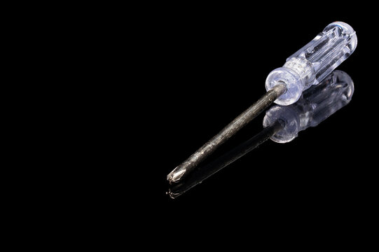 High-Resolution close-up of screwdriver ultra sharp isolated macro extreme detail ver.7