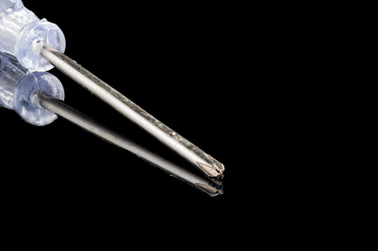 High-Resolution close-up of screwdriver ultra sharp isolated macro extreme detail ver.2