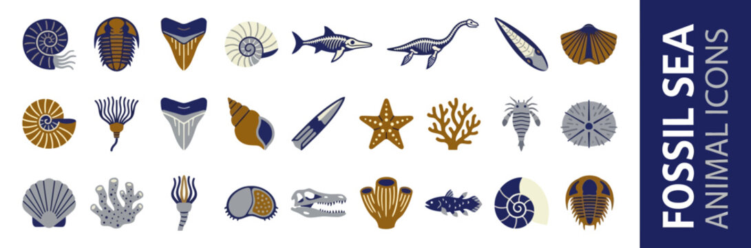 Ancient Sea Life Icons