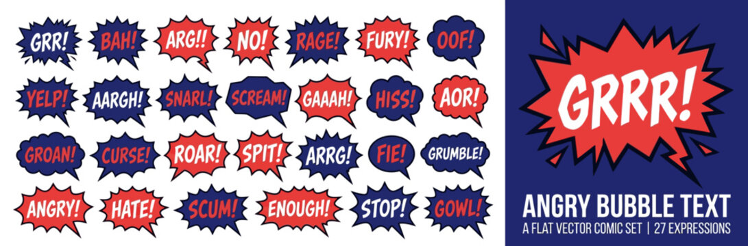 Angry Speech Bubbles with Exclamations