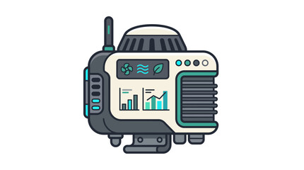 Fototapeta premium Retro Vintage Toy Robot Icon Vector Illustration Isolated Robot Character Symbol Design with Mechanical Toy and Classic Technology Style for Business App and Graphic Elements