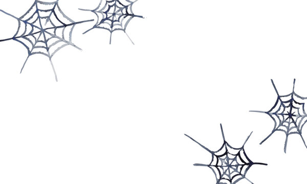 水彩ハロウィン装飾素材セット　Watercolor Halloween Decorative Elements Set