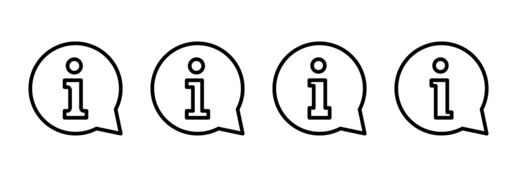 Information sign icon set vector. about us sign and symbol. question mark icon