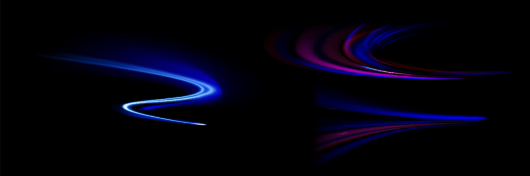 City road car light trails motion background. Illustration of light ray, stripe line with white white light, speed motion background