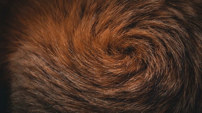 Luxurious red fox fur texture close-up. Premium animal hide pattern for high-end fashion design.