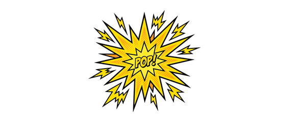 Obraz premium Explosion Comic Style Pop Sound Effect
