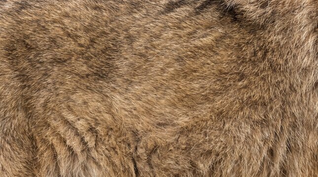 Close-up of realistic brown wolf fur texture. High-resolution animal hide surface with natural hair strands and depth.