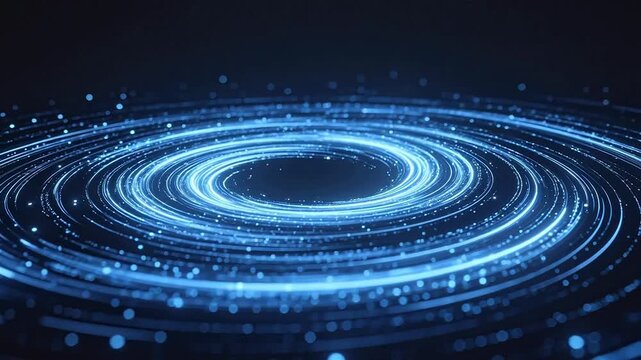 Blue spiral light particles