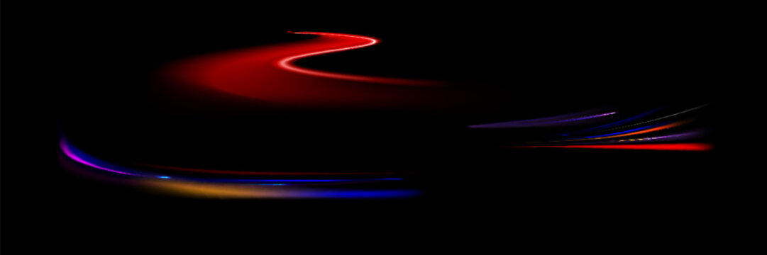 City road car light trails motion background. Illustration of light ray, stripe line with white white light, speed motion background